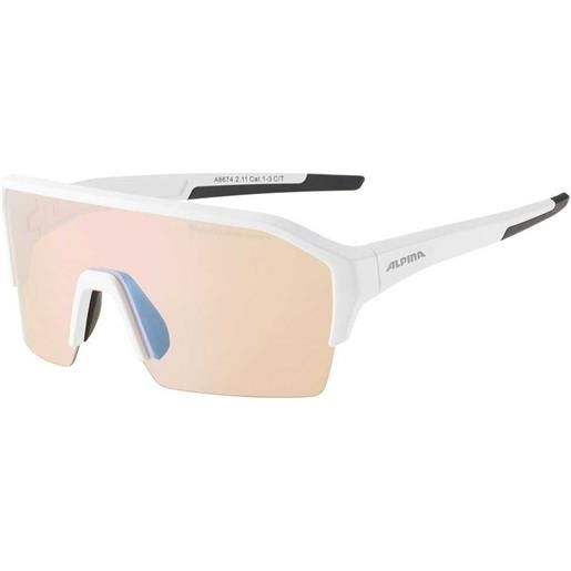Alpina ram hr hvlm+ mirrored photochromic sunglasses bianco hicon varioflex blue mirror/cat1-3