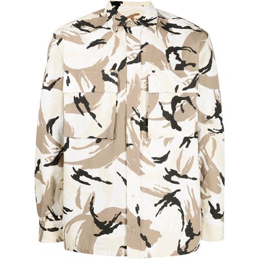 Kenzo camicia con stampa camouflage - toni neutri