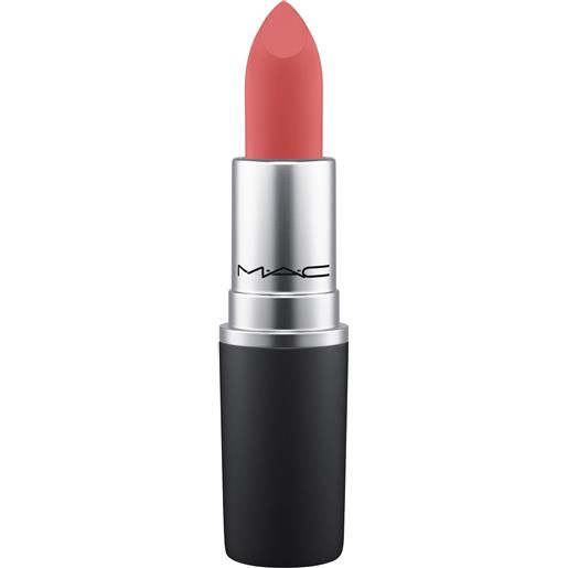 MAC powder kiss lipstick rossetto mat, rossetto sheer outrage