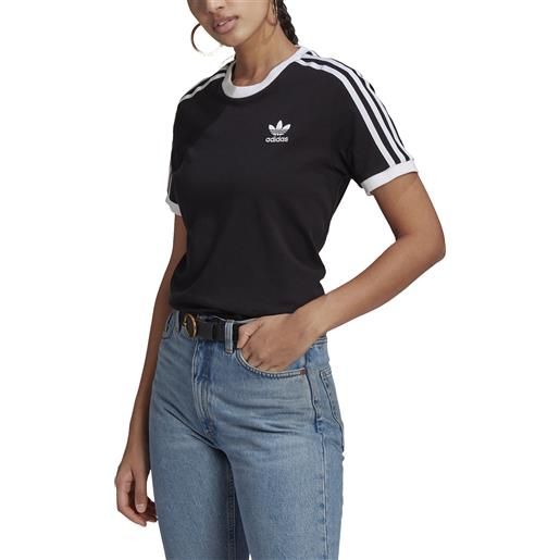 Adidas originals t-shirt da donna adicolor classics 3-stripes nera