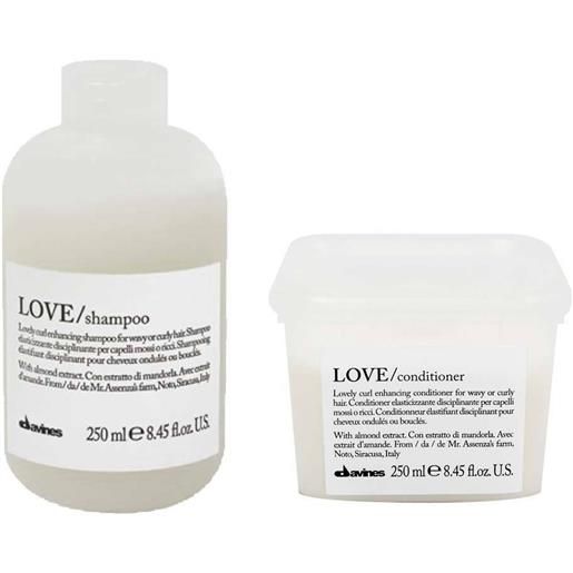 DAVINES essential haircare kit love curl shampoo 250ml+conditioner 250ml