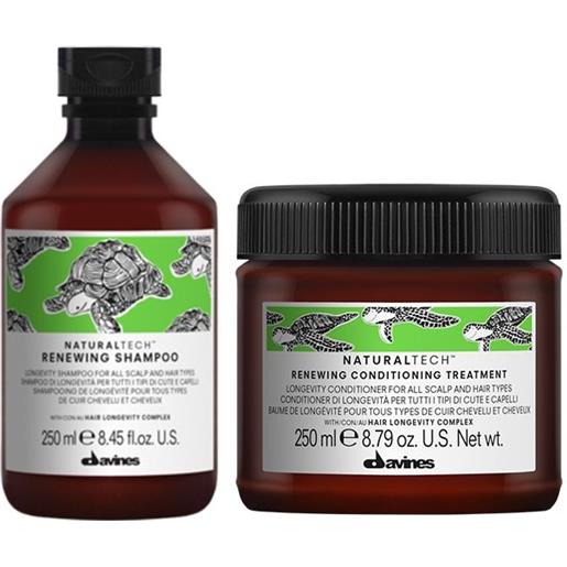 DAVINES naturaltech kit renewing shampoo 250ml+ conditioner 250ml