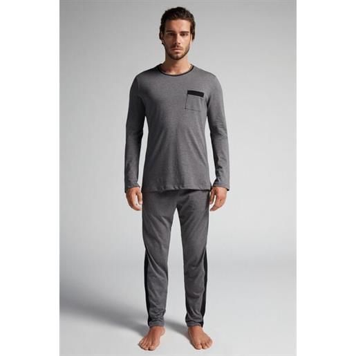 Intimissimi pigiama lungo in cotone superior grigio scuro