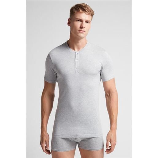Intimissimi t-shirt a serafino in cotone superior grigio