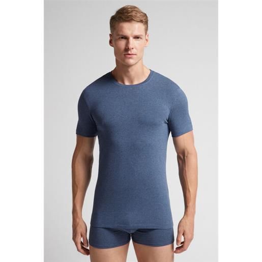 Intimissimi t-shirt in cotone superior elasticizzato blu