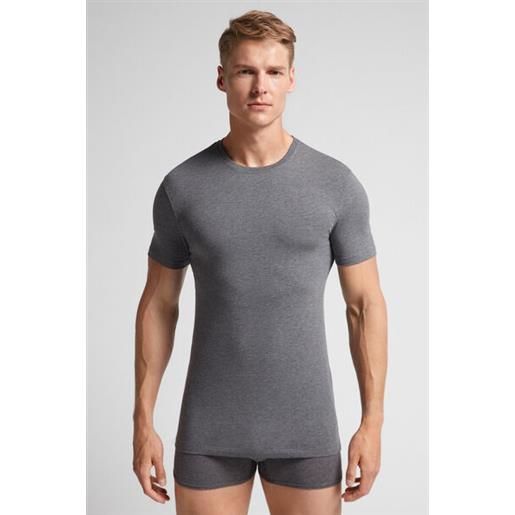 Intimissimi t-shirt in cotone superior elasticizzato grigio scuro