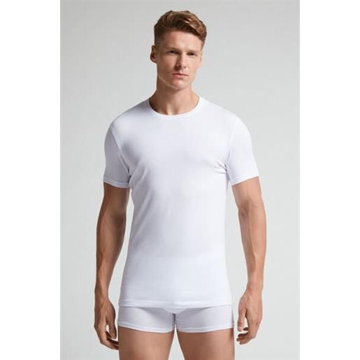 Intimissimi t-shirt in cotone superior elasticizzato bianco