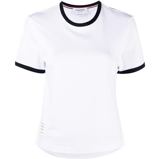 Thom Browne t-shirt asimmetrica - bianco