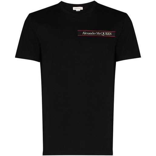 Alexander McQueen t-shirt con righe - nero