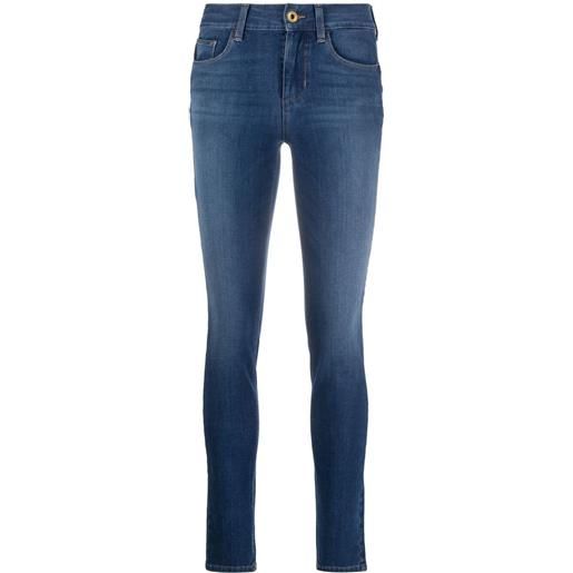 LIU JO jeans skinny con effetto schiarito - blu