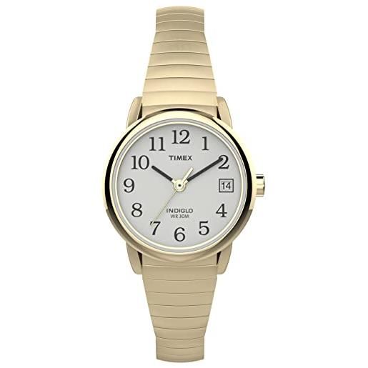 Timex t2h351 orologio da donna con cinturino di espansione, datario, finestra e finestrella