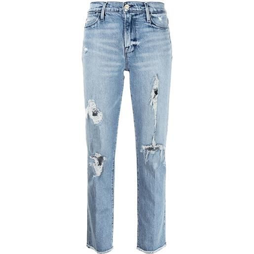 FRAME jeans slim con effetto vissuto - blu