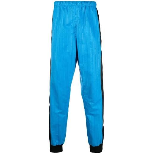 Marine Serre pantaloni elasticizzati con design color-block - blu