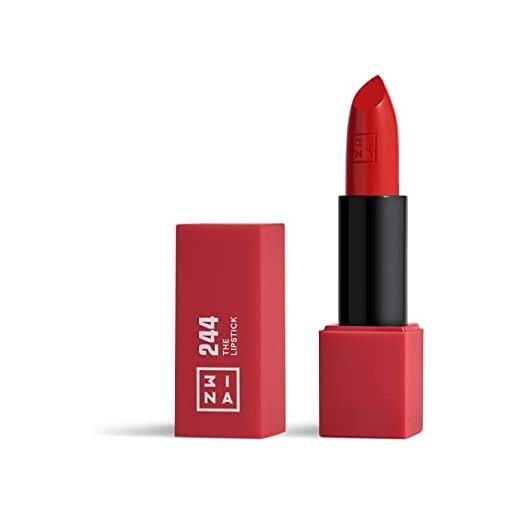 3ina makeup - the lipstick 244 - rosso intenso - rossetto matte - alta pigmentazione - rossetti cremosi - profumo di vaniglia e custodia magnetica - lucido e mat - vegan - cruelty free
