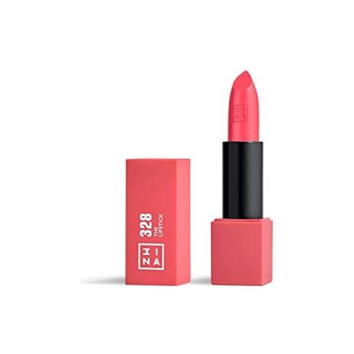 3ina makeup - the lipstick 328 - rosa anguria - rossetto matte - alta pigmentazione - rossetti cremosi - profumo di vaniglia e custodia magnetica - lucido e mat - vegan - cruelty free