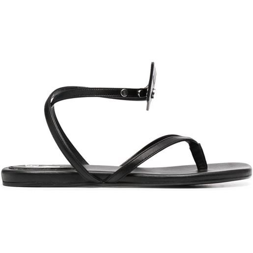 Off-White sandali con zip - nero