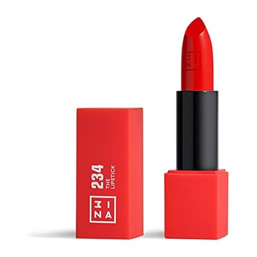 3ina makeup - the lipstick 234 - rosso fresco - rossetto matte - alta pigmentazione - rossetti cremosi - profumo di vaniglia e custodia magnetica - lucido e mat - vegan - cruelty free