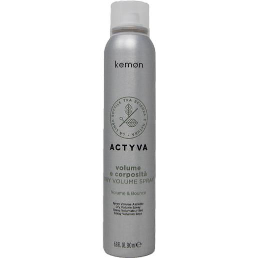 Kemon actyva volume e corposità spray volume asciutto 200 ml