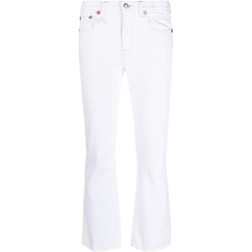 R13 jeans crop svasati - bianco