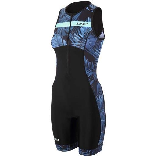 Zone3 activate+ tropical palm sleeveless trisuit blu, nero m donna