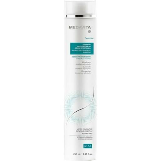 Medavita puroxine shampoo purificante antiforfora azione istantanea 250ml - shampoo antiforfora azione immediata