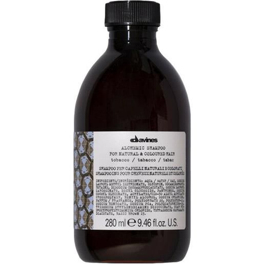 Davines alchemic shampoo tabacco 280ml - shampoo riflessante capelli castani