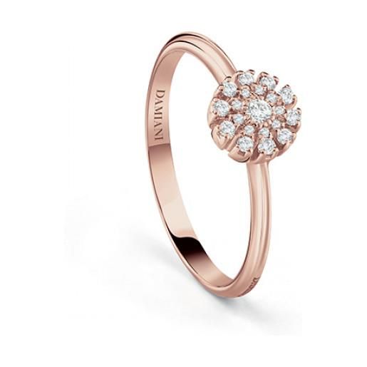 Damiani anello margherita in oro rosa e diamanti
