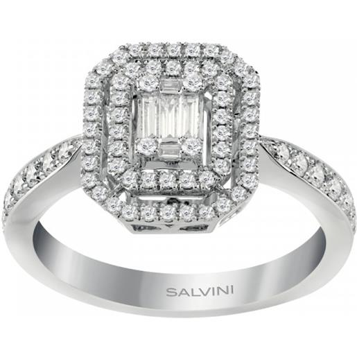 Salvini anello solitario magia in oro bianco con diamanti