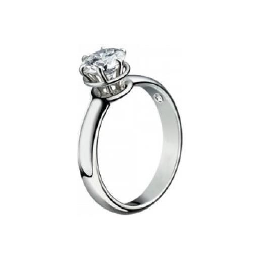 Damiani anello solitario minou platino diamante ct 0,21 colore h vs