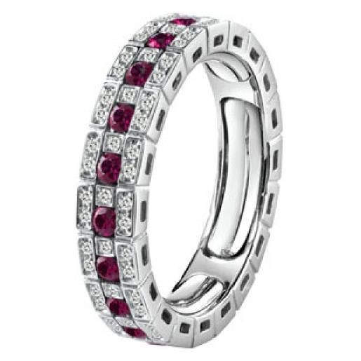 Damiani anello eternal confort con rubini