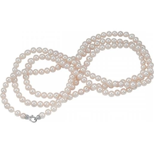 Salvini collana in argento con diamante e perle freshwater bianche