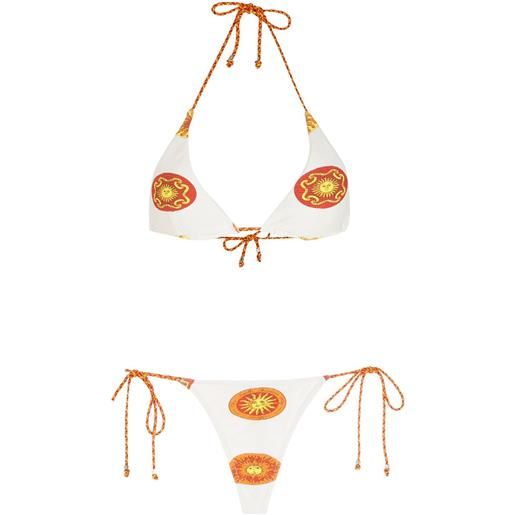 Amir Slama set bikini sol con stampa - bianco