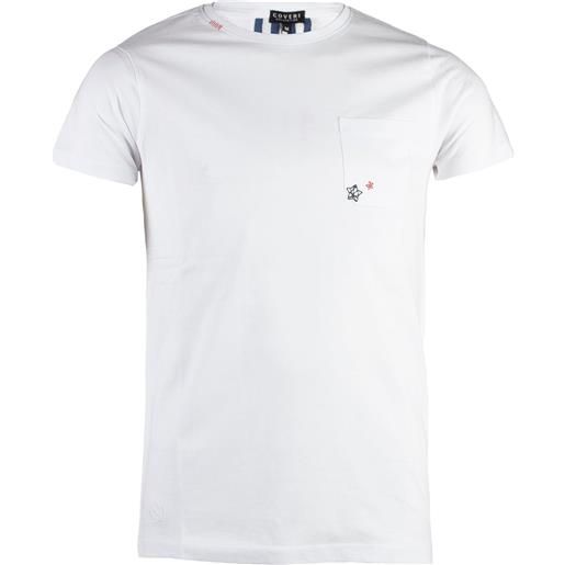 Coveri Collection t-shirt girocollo con ricami a contrasto