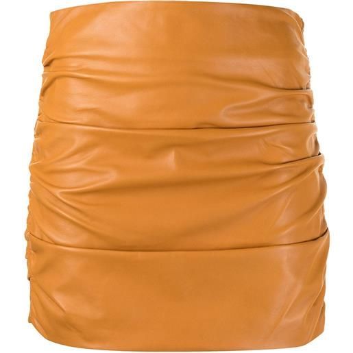 Michelle Mason minigonna con ruches - arancione