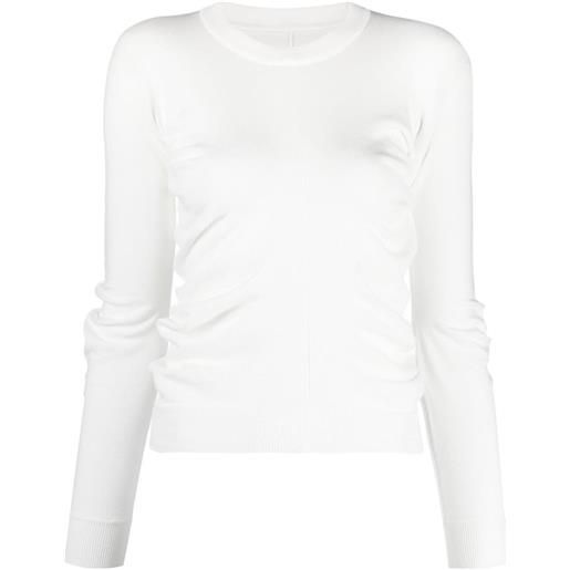Maison Margiela maglione con scollo rotondo - bianco