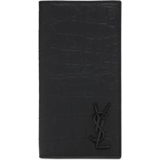 SAINT LAURENT portafoglio in pelle con logo