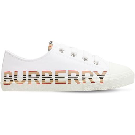 BURBERRY sneakers in cotone con logo