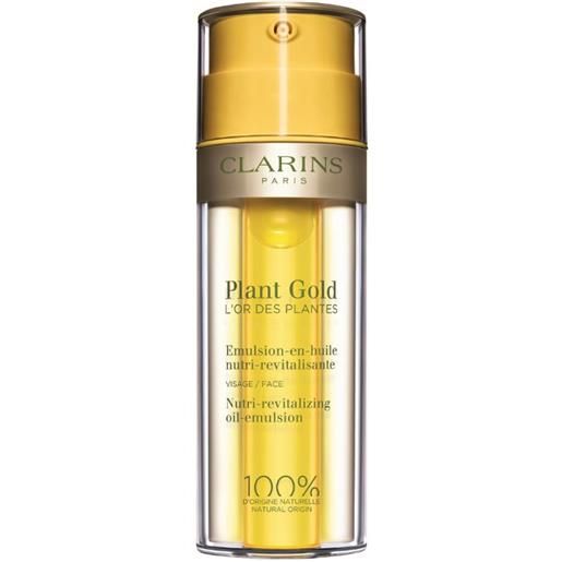 Clarins plant gold fluido in olio nutriente e rivitalizzante viso. 