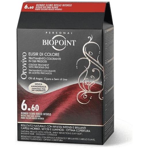 Biopoint orovivo shampo elixir di colore 6.60 biondo scuro rosso intenso