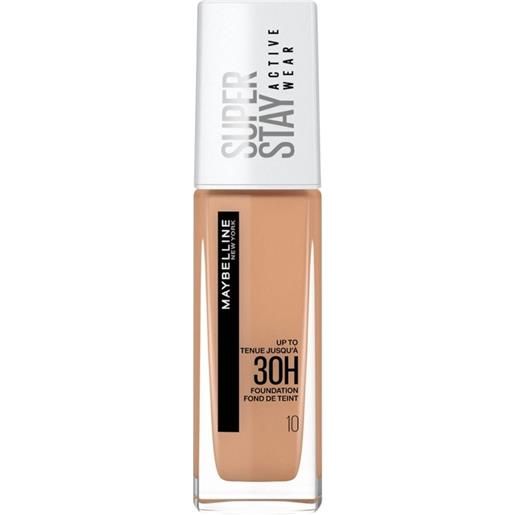 MAYBELLINE super stay active wear 30h - fondotinta liquido n. 10 ivory