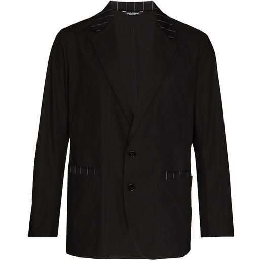 Dolce & Gabbana blazer a righe - nero