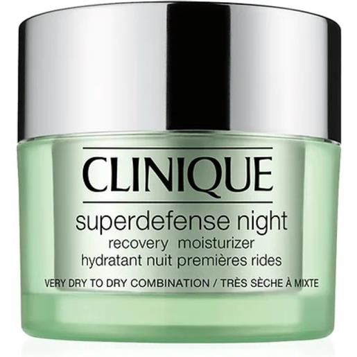Clinique superdefense night - idratante da notte prevenzione prime rughe - tipo di pelle 1 - 2 50 ml
