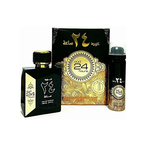 Ard Al Zaffran ard al zaafaran oud 24 hours 100ml arabian perfume spray lemon fruity chocolate vanilla agar woody musk amber by