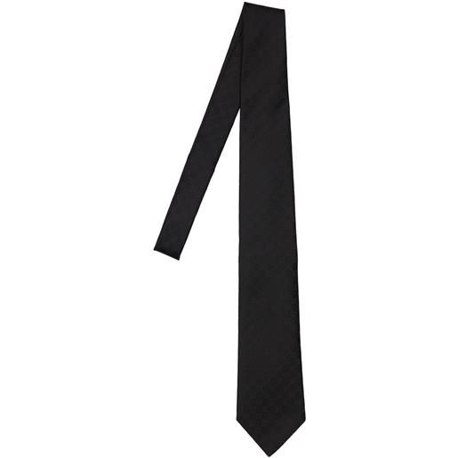 GUCCI cravatta in seta gg jacquard 8cm