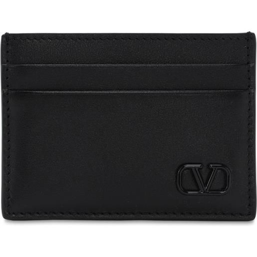 VALENTINO GARAVANI porta carte di credito in pelle con logo