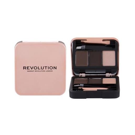 Makeup Revolution London brow sculpt kit paletta sopracciglia 2.2 g tonalità dark brown