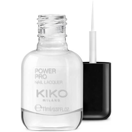 KIKO new power pro nail lacquer - 02 bianco french - pennellino sottile