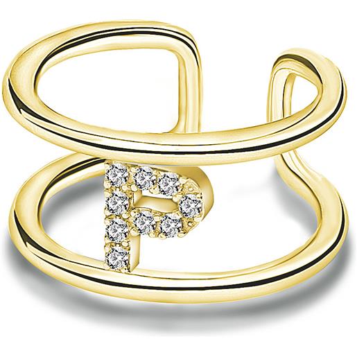 GioiaPura anello donna gioiello gioiapura nominum lettera p gyxaaz0021-yp