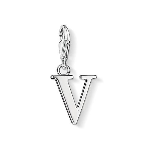 Thomas sabo charm club 0196-001-12 - ciondolo in argento 925, collezione lettere e numeri