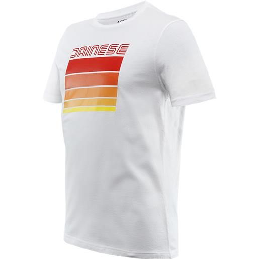 DAINESE t-shirt dainese stripes bianco rosso